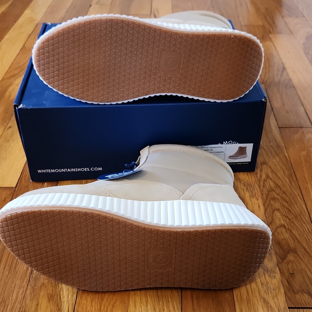White Mountain Water Resistant Front Zip Downtown Sneaker Boots NWT Size 9.5 M - Picture 8 of 10